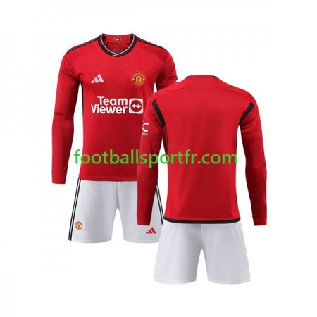Tenue Manchester United Enfant Domicile 2023-2024 Maillot de Foot ML